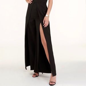 reformation black cutout jumpsuit